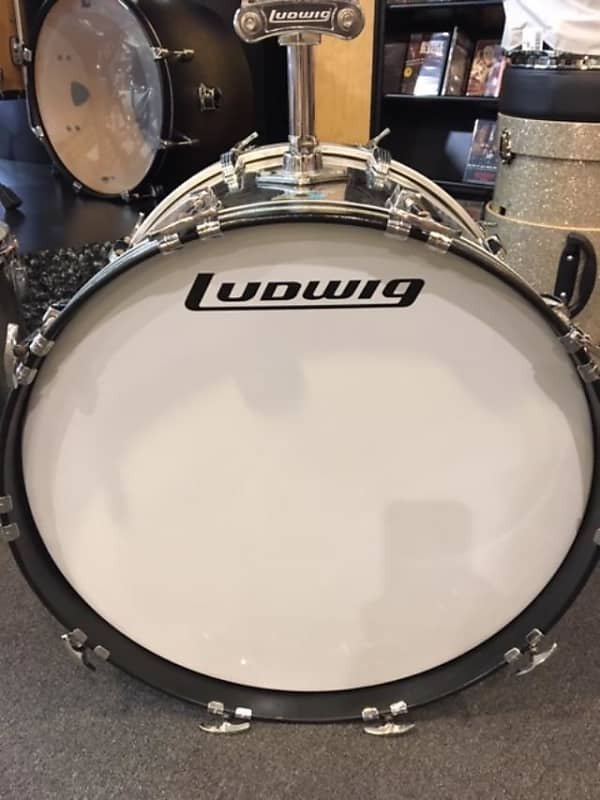 Autocollant avec logo noir Ludwig du milieu des années 70